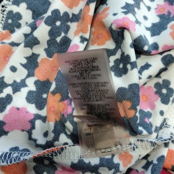 Tommy Hilfiger Navy Pink Orange Floral Flower Summer Stretchy Plus Size Dress 14 - Picture 8 of 14